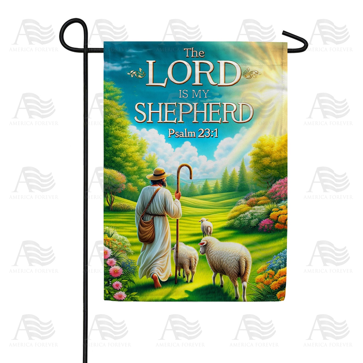 America Forever Lord is Shepherd Garden Flag