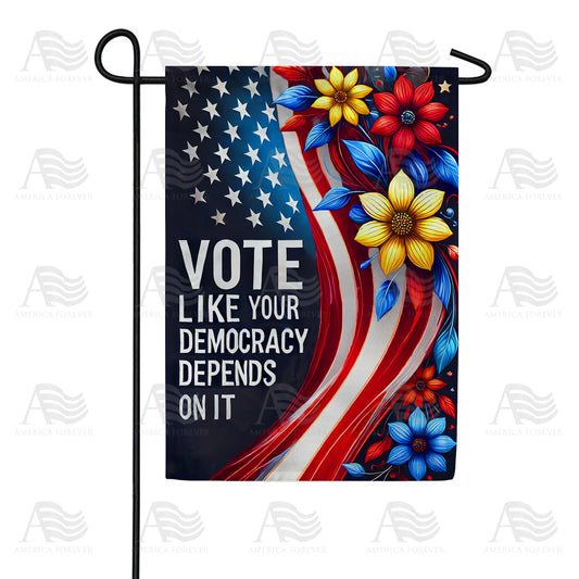 America Forever Vote For Democracy Garden Flag