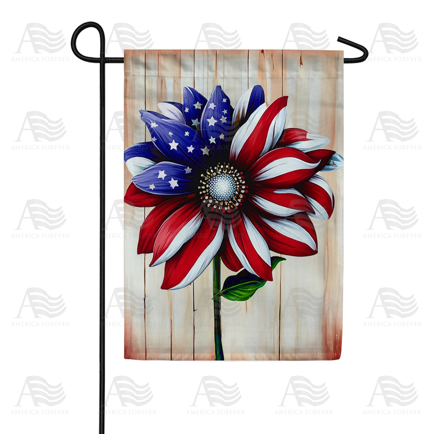 America Forever Patriotic Flower Garden Flag