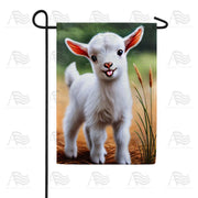 America Forever Smiling Baby Goat Garden Flag