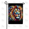 America Forever Colorful Mosaic Lion Garden Flag