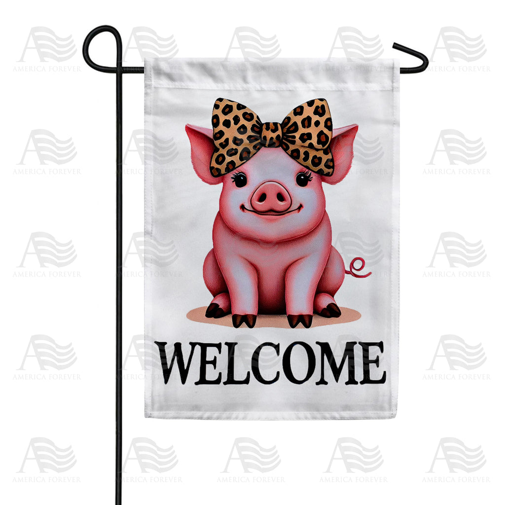 America Forever Welcome Pig Garden Flag