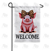 Welcome Pig Garden Flag