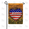 America Forever Patriotic Heart Welcome Garden Flag