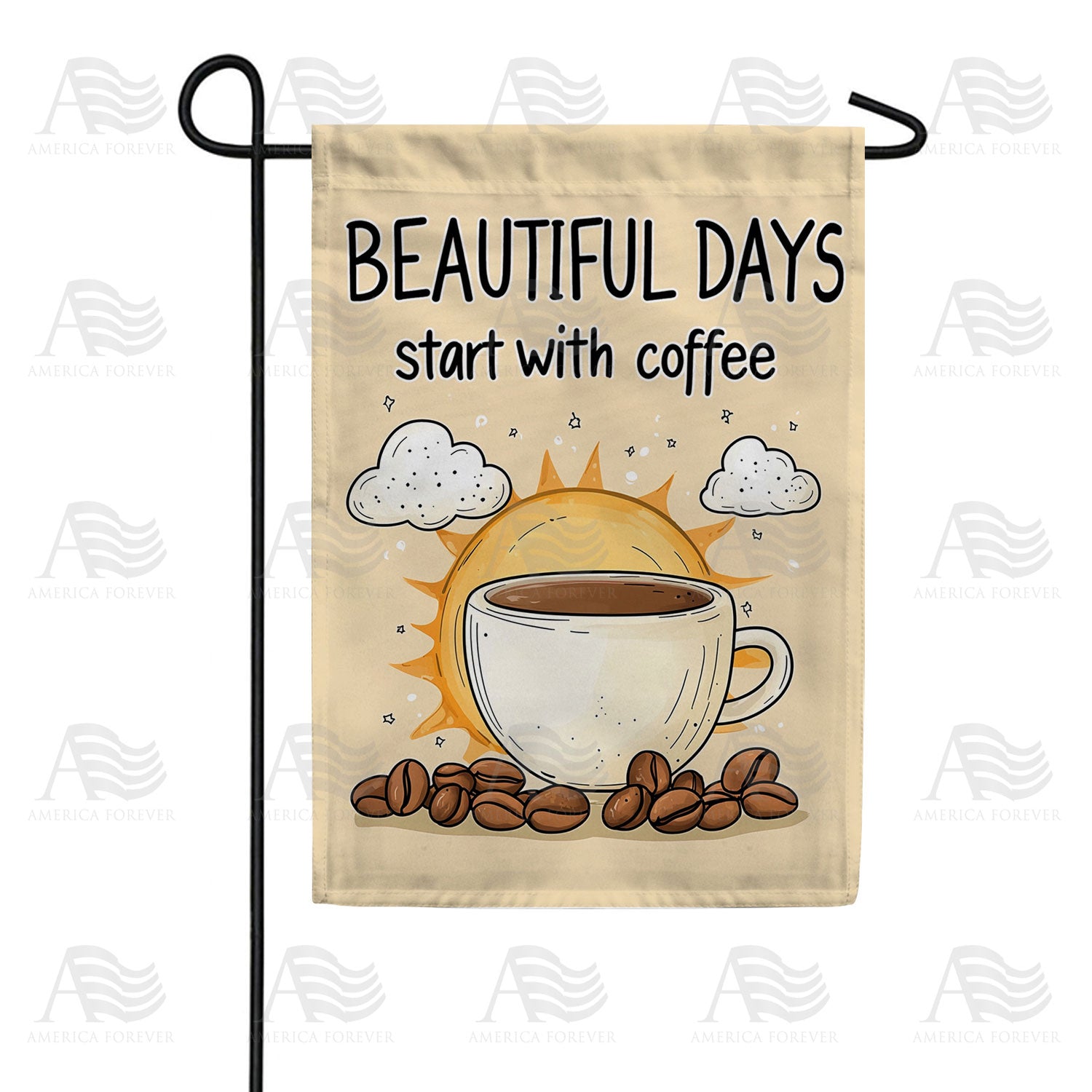 America Forever Beautiful Days Coffee Garden Flag