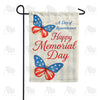Happy Memorial Day Patriotic Butterflies Double Sided Garden Flag