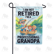 America Forever Professional Grandpa Fishing Garden Flag
