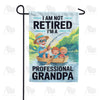 Professional Grandpa Fishing with Grandkids Double Sided Garden Flag