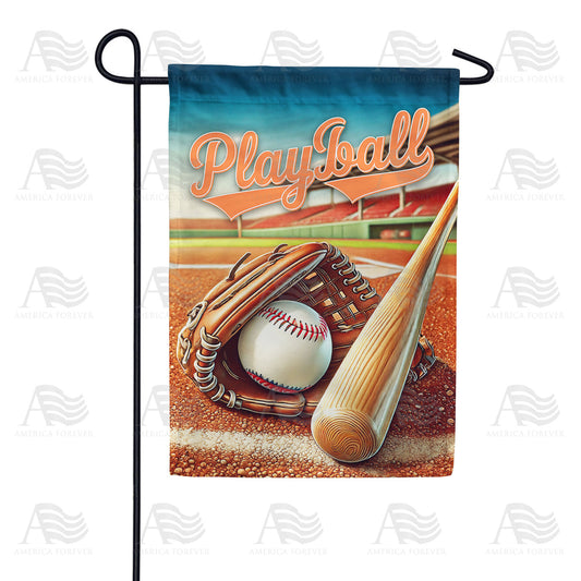 America Forever Playball Baseball Garden Flag