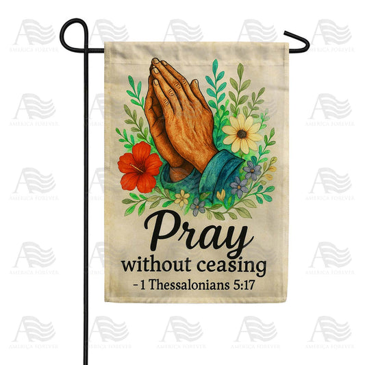 Praying Hands FloraGarden Flag