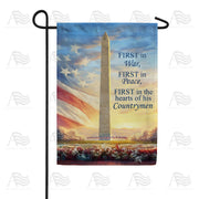 America Forever Washington Monument First in War Peace Garden Flag
