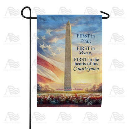 America Forever Washington Monument First in War Peace Garden Flag