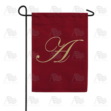 America Forever Ornate Script Monogram Garden Flag