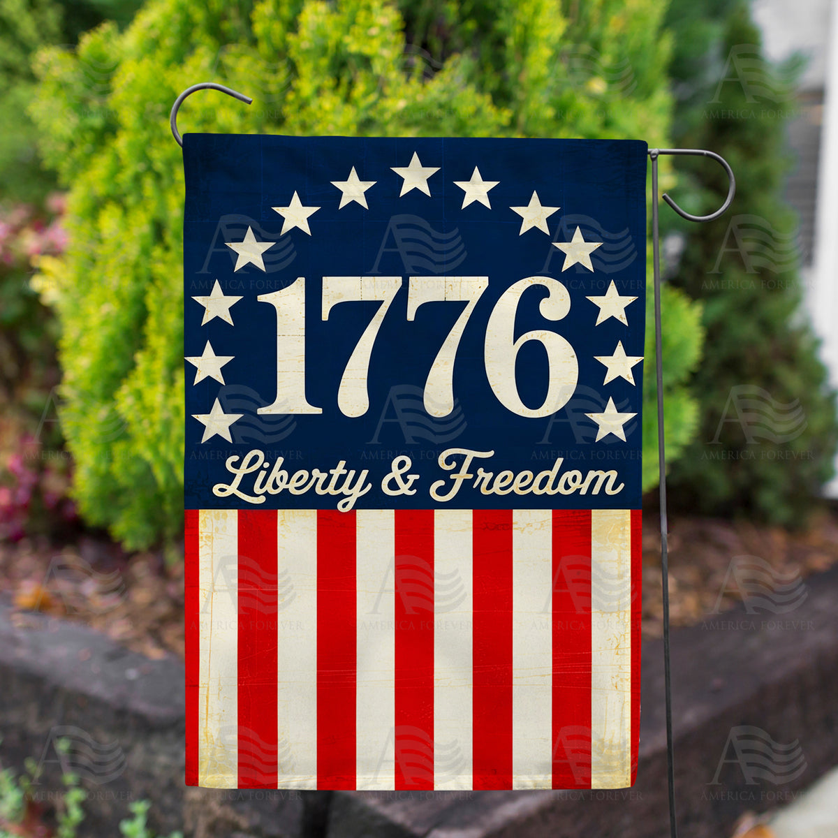 1776 Liberty & Freedom Patriotic Garden Flag