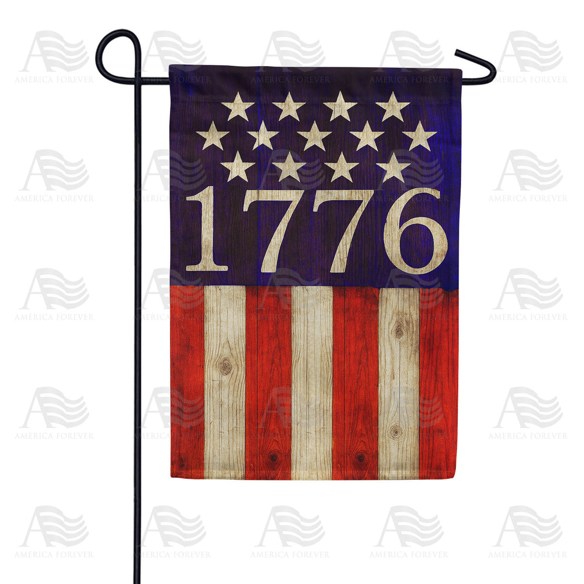 Patriotic 1776 Americana Stars and Stripes Garden Flag