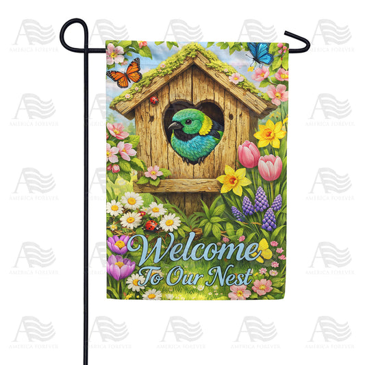  Welcome To Our Nest Spring Birdhouse Garden Flag