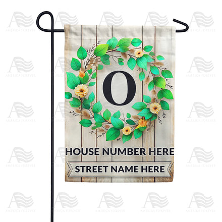 America Forever Personalized Monogram Spring Wreath Garden Flag