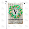America Forever Personalized Monogram Spring Wreath Garden Flag