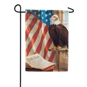 America Forever Patriotic Bald Eagle We The People Garden Flag