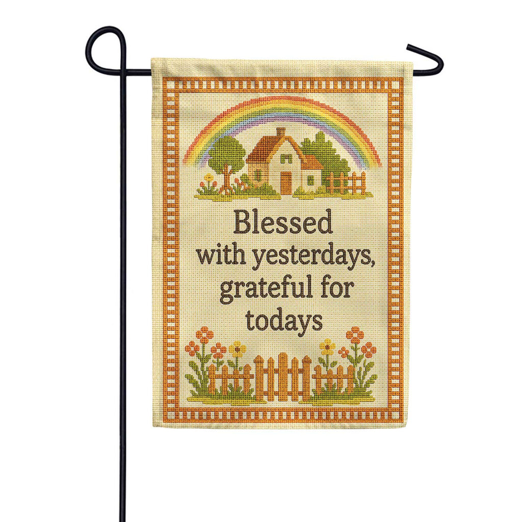 America Forever Blessed With Yesterdays Grateful For Todays Garden Flag