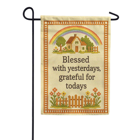 America Forever Blessed With Yesterdays Grateful For Todays Garden Flag