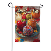 America Forever Hello Sweet Fall Candy Apples Garden Flag