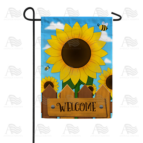 America Forever Sunflower Welcome Garden Flag