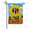 America Forever Sunflower Welcome Monogram Garden Flag