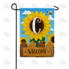 America Forever Sunflower Welcome Monogram Garden Flag