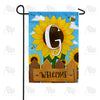 America Forever Sunflower Welcome Monogram Garden Flag
