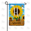 America Forever Sunflower Welcome Monogram Garden Flag