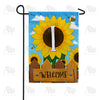 America Forever Sunflower Welcome Monogram Garden Flag