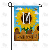 America Forever Sunflower Welcome Monogram Garden Flag