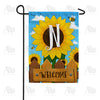 America Forever Sunflower Welcome Monogram Garden Flag