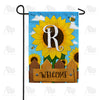 America Forever Sunflower Welcome Monogram Garden Flag