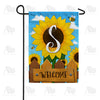 America Forever Sunflower Welcome Monogram Garden Flag