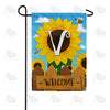 America Forever Sunflower Welcome Monogram Garden Flag