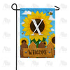 America Forever Sunflower Welcome Monogram Garden Flag