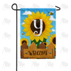 America Forever Sunflower Welcome Monogram Garden Flag