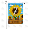America Forever Sunflower Welcome Monogram Garden Flag