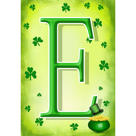 America Forever St. Patty's Pot O' Gold Monogram Garden Flag