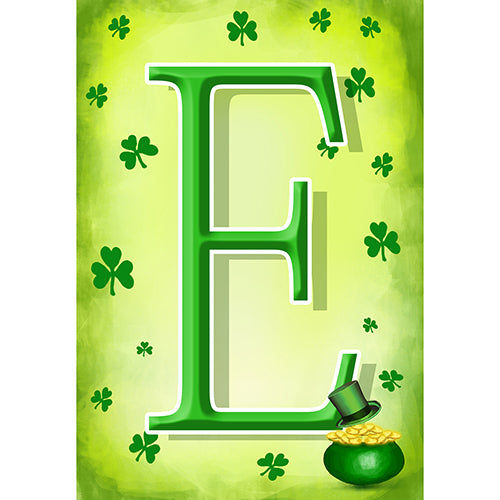 America Forever St. Patty's Pot O' Gold Monogram Garden Flag