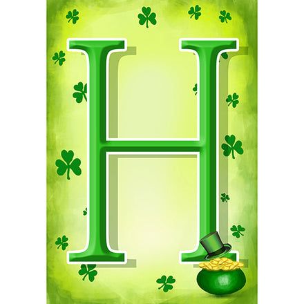America Forever St. Patty's Pot O' Gold Monogram Garden Flag