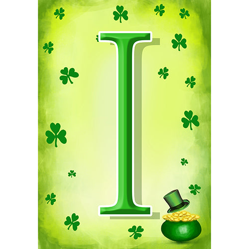 America Forever St. Patty's Pot O' Gold Monogram Garden Flag