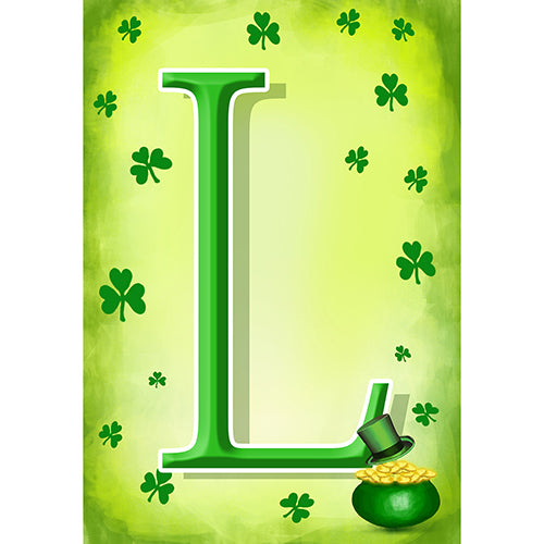 America Forever St. Patty's Pot O' Gold Monogram Garden Flag