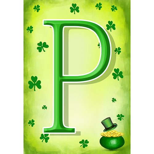 America Forever St. Patty's Pot O' Gold Monogram Garden Flag