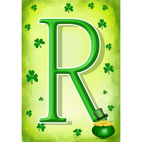 America Forever St. Patty's Pot O' Gold Monogram Garden Flag
