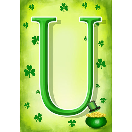 America Forever St. Patty's Pot O' Gold Monogram Garden Flag