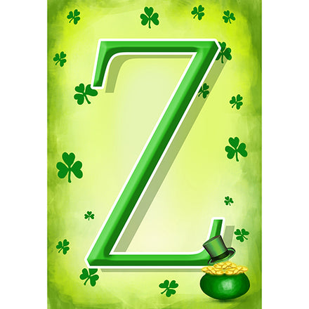 America Forever St. Patty's Pot O' Gold Monogram Garden Flag
