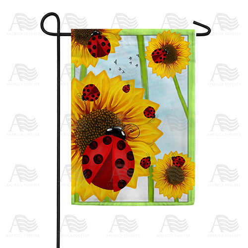 America Forever Ladybugs and Sunflowers Garden Flag